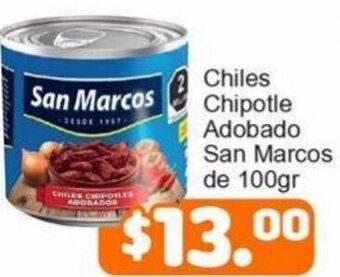 Merza Chiles Chipotle Adobado San Marcos de 100gr oferta