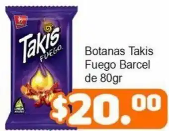 Botanas Takis Fuego Barcel de 80gr