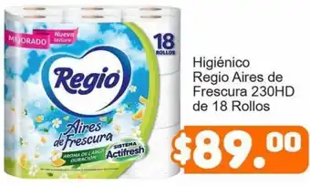 Merza Higiénico Regio Aires de Frescura 230HD de 18 Rollos oferta