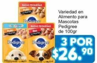 Variedad en Alimento para Mascotas Pedigree de 100gr