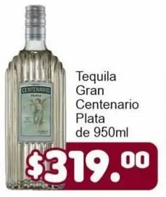 Merza Tequila Gran Centenario Plata de 950ml oferta