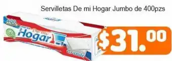 Merza Servilletas De mi Hogar Jumbo de 400pzs oferta