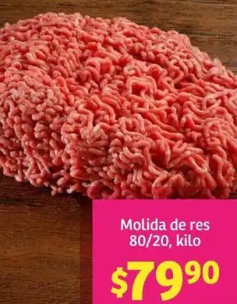 Molida de res 80/20, kilo