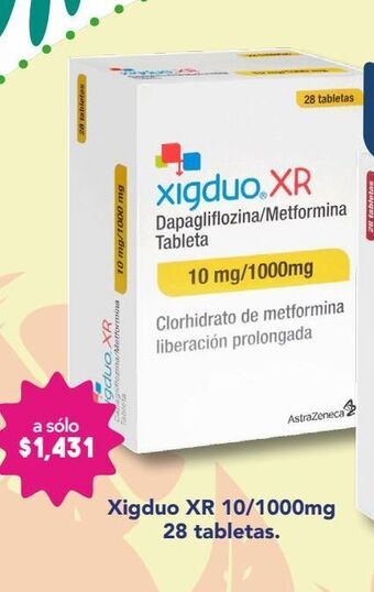 Farmacia San Pablo Xigduo xr tab 10/1000mg caj c/28 oferta
