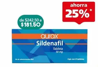 Farmacia San Pablo Aurax sildenafil 50mg c/8 tab oferta