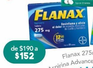 Farmacia San Pablo Flanax tab 275mg caj c/20 oferta