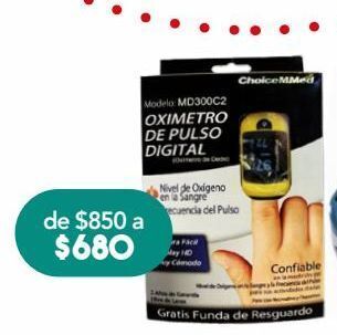 Farmacia San Pablo Choicemmed oximetro digital c/1pza oferta