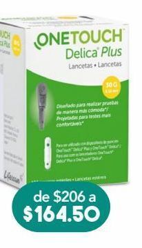 Farmacia San Pablo One touch lancetas delica c/100pza oferta