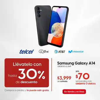 Elektra Samsung Galaxy A14 128GB 50 + 2 + 3MP oferta