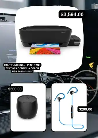 Ofix MULTIFUNCIONAL HP INK TANK 315 TINTA CONTINUA COLOR USB Z4B04A#AKY oferta