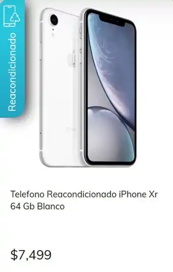 MOBO Telefono Reacondicionado iPhone XR 64GB Blanco oferta