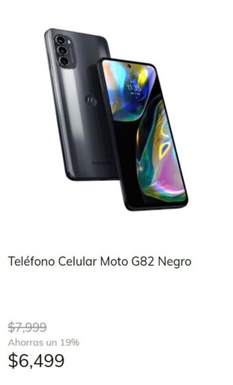 MOBO Teléfono Celular Moto G82 Negro oferta