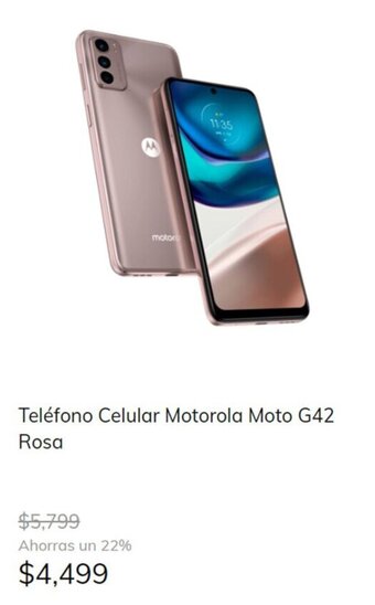 MOBO Teléfono Celular Motorola Moto G42 Rosa oferta