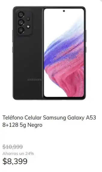 MOBO Teléfono Celular Samsung Galaxy A53 8+128 5g Negro oferta