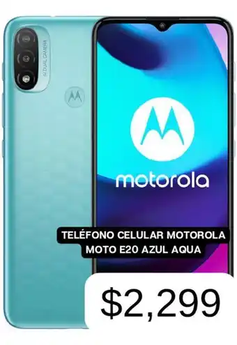MOBO TELÉFONO CELULAR MOTOROLA MOTO E20 AZUL AQUA oferta