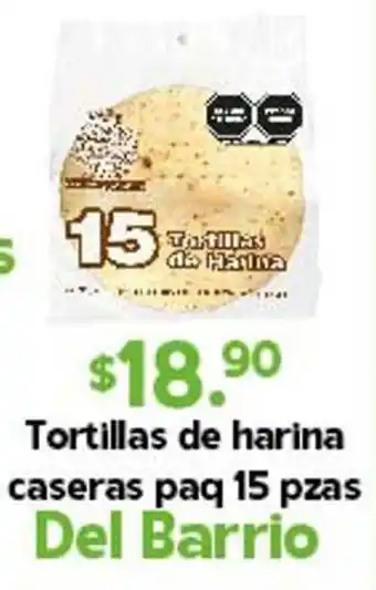 Tortillas de harina caseras paq 15 pzas Del Barrio