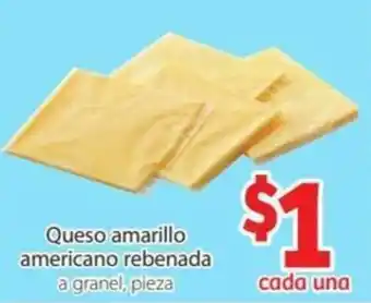 Queso Amarillo Americano Rebenada
