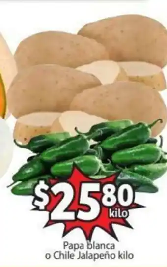 Soriana Mercado Papa Blanca O Chile Jalapeño Kilo oferta