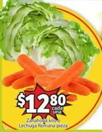 Zanahoria Kilo O Lechuga Romana Pieza