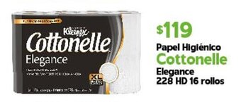 Papel Higiénico Cottonelle Elegance 228 HD 16 rollos