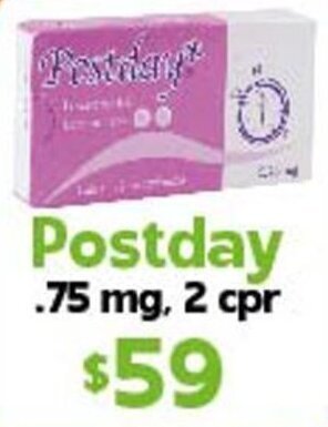 Postday .75 mg, 2 cpr