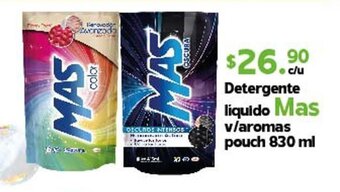 Detergente liquido Mas v/aromas pouch 830 ml