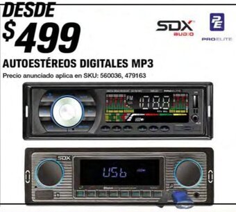 AutoZone AUTOESTÉREOS DIGITALES MP3 oferta