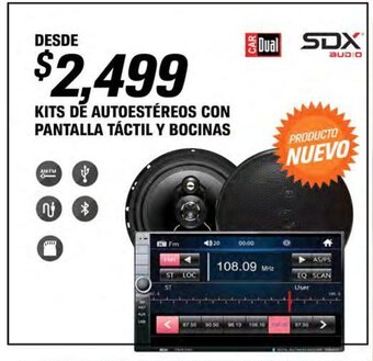 AutoZone KITS DE AUTOESTÉREOS CON PANTALLA TÁCTIL Y BOCINAS oferta