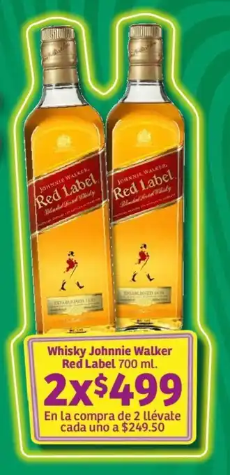 Soriana Híper Whisky Johnnie Walker Red Label 700ml x 2 oferta