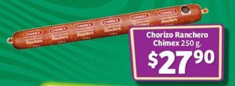 Soriana Híper Chorizo Ranchero Chimex 250g. oferta