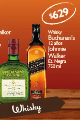 Arteli Whisky Budhanan's, Jhonnie Walker 750ml oferta