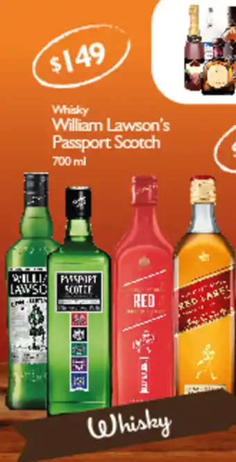 William Lawson's Passport Scotch 700ml