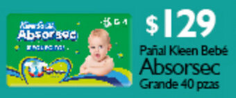 Pañal Kleen Bebé Absorsec