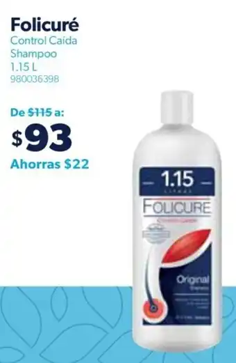Sam's Club Folicuré Control Caída Shampoo 1.15 L 980036398 oferta