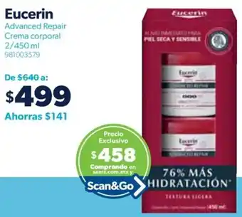 Sam's Club Eucerin Advanced Repair Crema corporal 2/450 ml 981003579 oferta