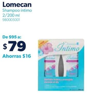 Sam's Club Lomecan Shampoo íntimo 2/200ml oferta
