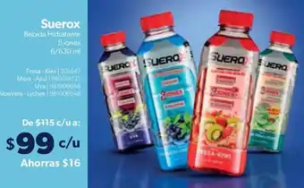 Sam's Club Suerox Bebida Hidratante 8 iones 6/630ml oferta