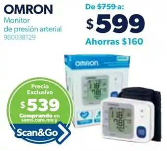 OMRON Monitor de presión arterial 980038129