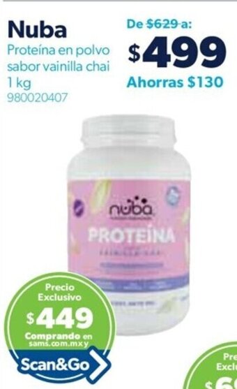 Nuba Proteína en polvo sabor vainilla chai 1kg