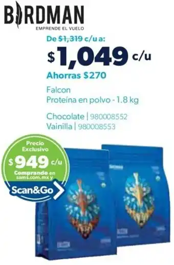 BIRDMAN Falcon Proteína en polvo-1.8 kg