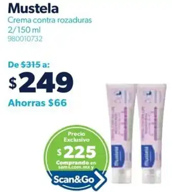 Sam's Club Mustela Crema contra rozaduras 2/150 ml 980010732 oferta