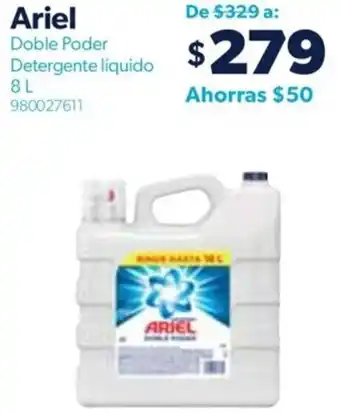 Sam's Club Ariel Doble Poder Detergente líquido 8L 980027611 oferta