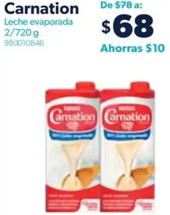 Sam's Club Carnation Leche evaporada 2/720g oferta
