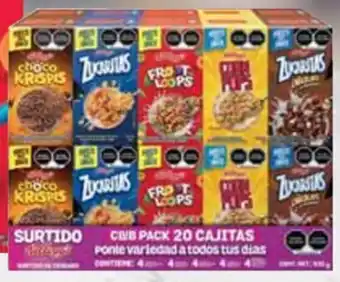 Sam's Club Kellogg's Cereales surtidos 20 pzas 980023187 oferta