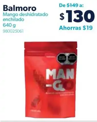 Sam's Club Balmoro Mango deshidratado enchilado 640 g 980025061 oferta