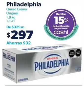 Sam's Club Philadelphia Queso Crema Original 1.9kg oferta