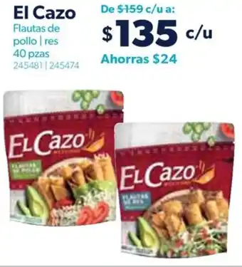 Sam's Club El Flautas de pollo | res 40 pzas 245481|245474 oferta