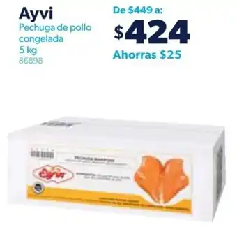 Sam's Club Ayvi Pechuga de pollo congelada 5 kg 86898 oferta