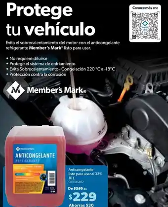 Sam's Club Anticongelante listo para usar al 33% 10L oferta