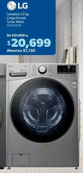 Sam's Club LG Lavadora 22 kg Carga frontal, Turbo Wash 980038898 oferta